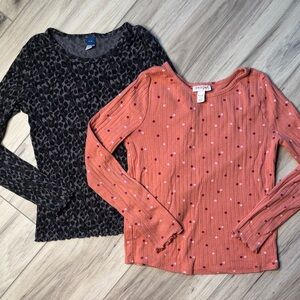 Polka dot and leopard top bundle